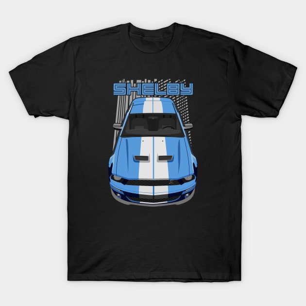 Mustang Shelby GT500 2007-2009-blue T-Shirt by V8social